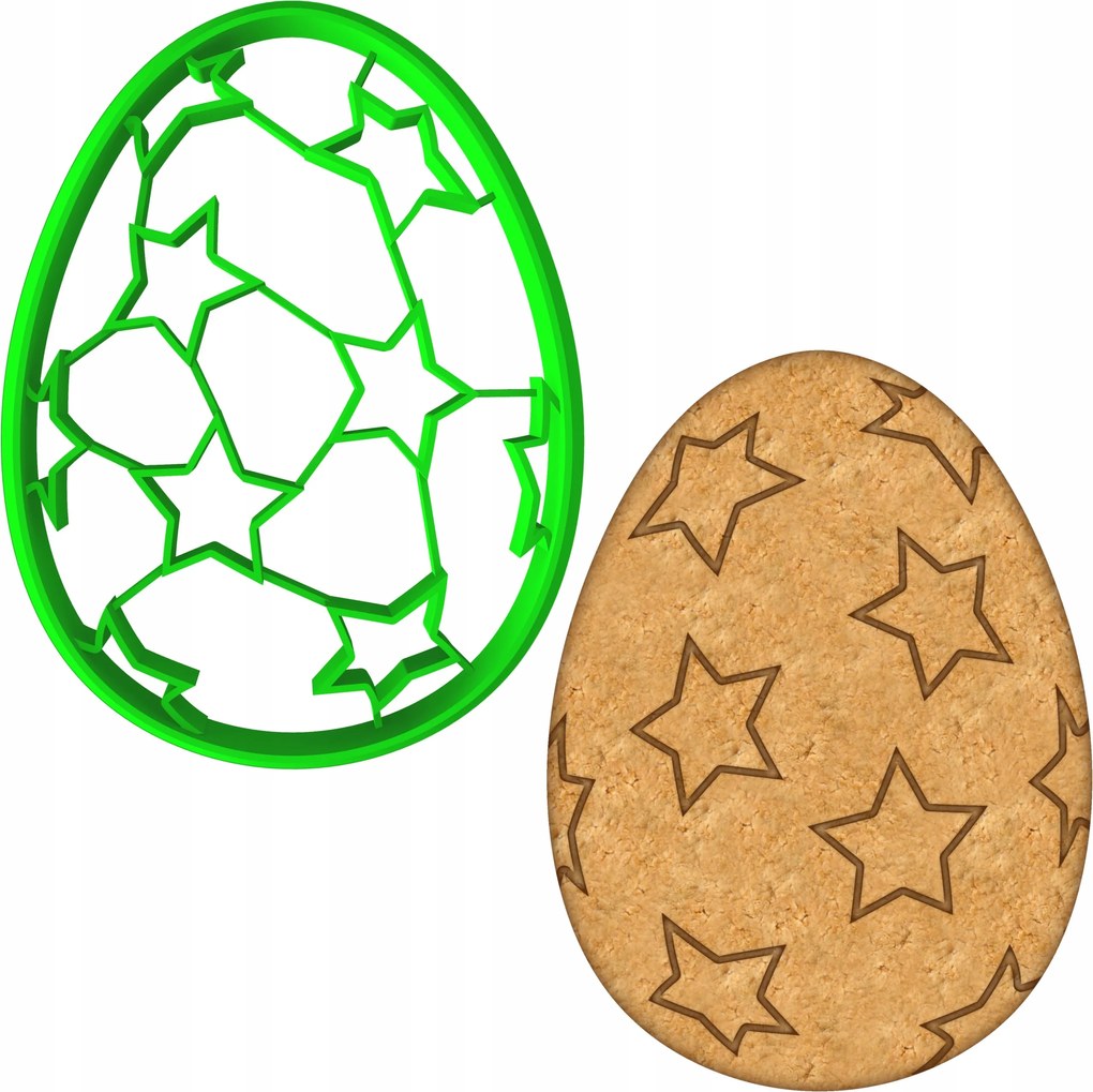 Húsvéti Forma Mézeskalács lyukasztó Húsvéti Tojás 8cm