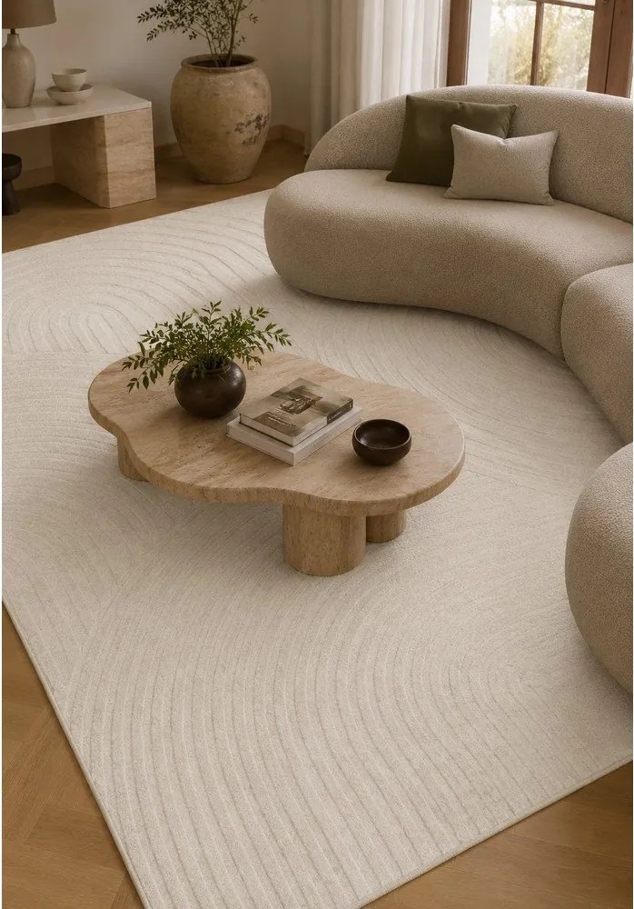 Krémszínű szőnyeg 160x230 cm Whirl – ESTE
