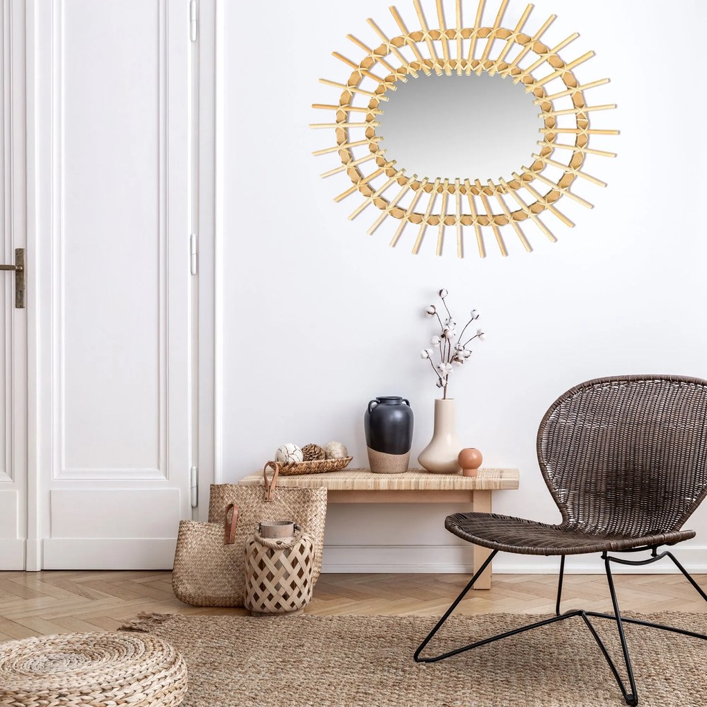 Boho fali tükör 57CM QDJ5749