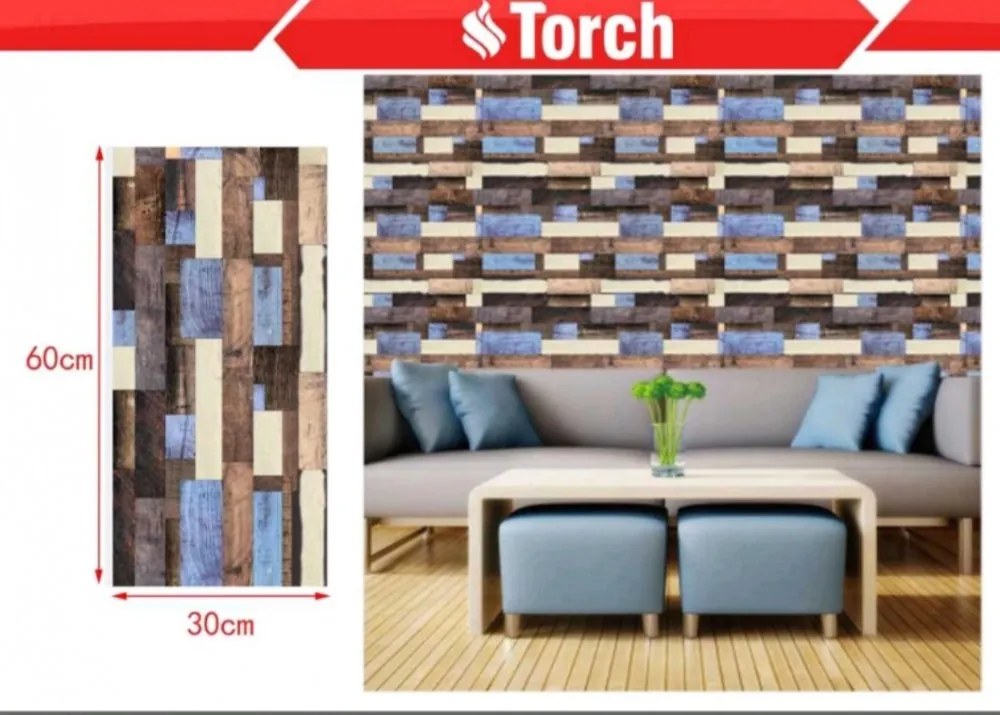 Öntapadós Torch Tapéta Rusztikus Tégla Mintás
