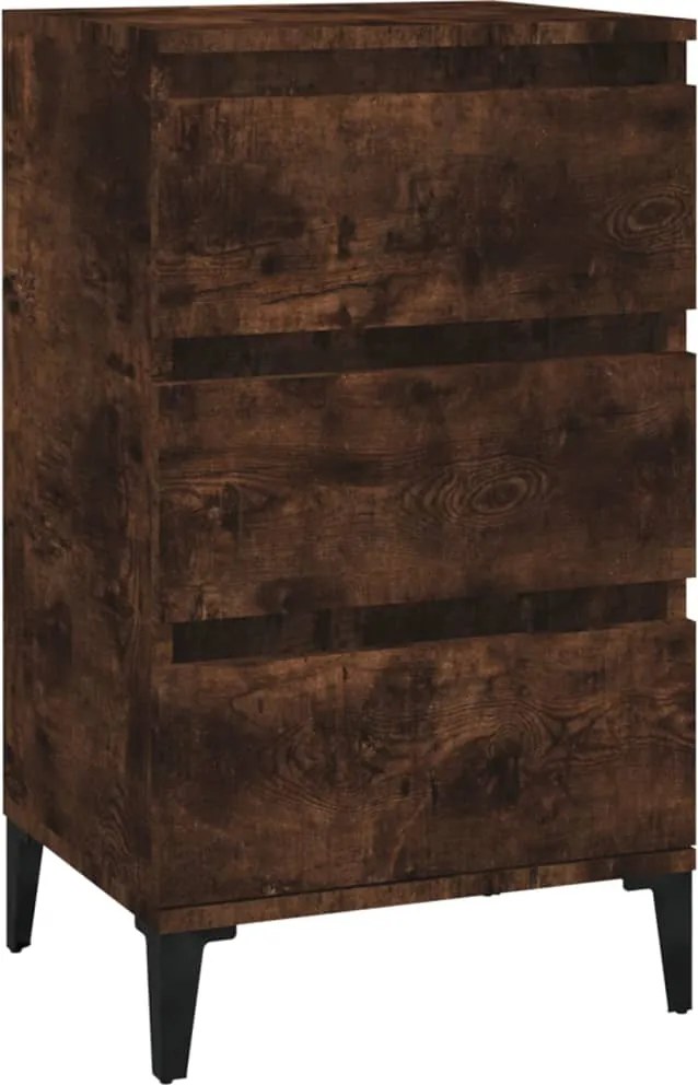 vidaXL füstös tölgy színű szerelt fa éjjeliszekrény 40x35x70 cm