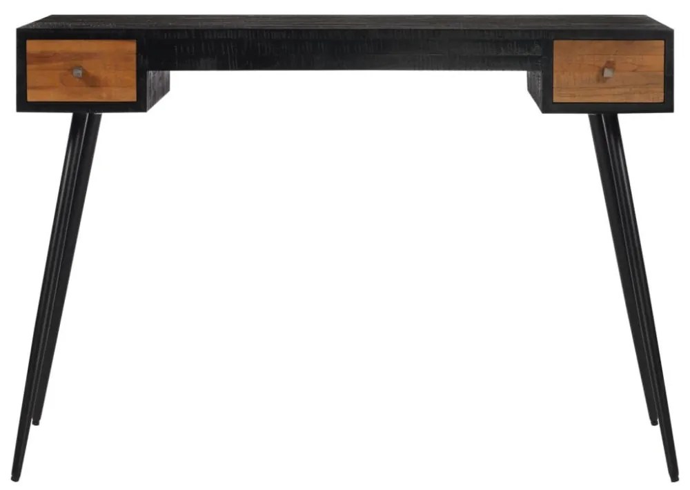 tömör újrahasznosított tíkfa íróasztal 117 x 56,5 x 75 cm
