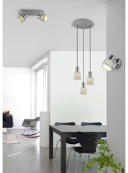 Trio - Csillár zsinóron WAILER 3xGU10/5W/230V szürke