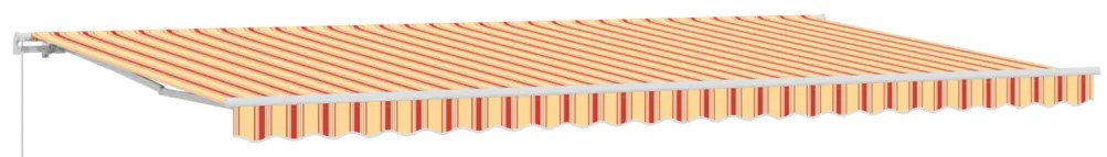Manuális Behúzható Napernyő Narancs és Fehér 600x300 cm