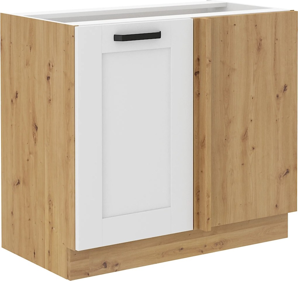 Alsó szekrény, fehér/artisan tölgy, LULA 105 ND 1F BB