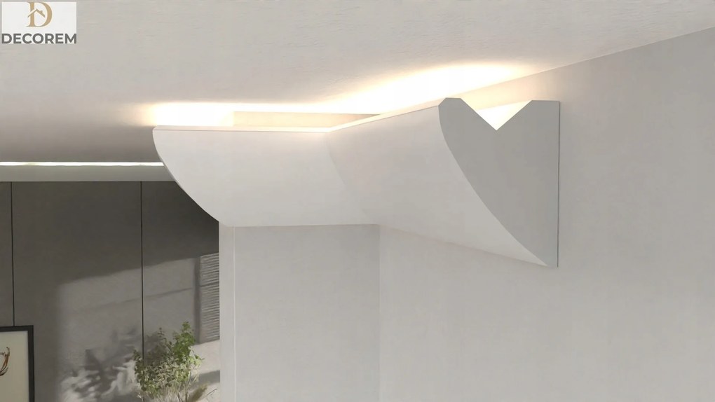 LED-es fali lámpa DLOS4 12cm x 7cm stukkó Xps Decorem