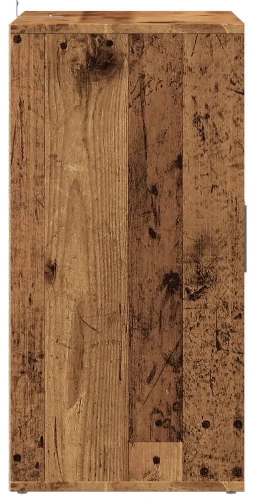 antik fa színű szerelt fa cipősszekrény 60 x 35 x 70 cm
