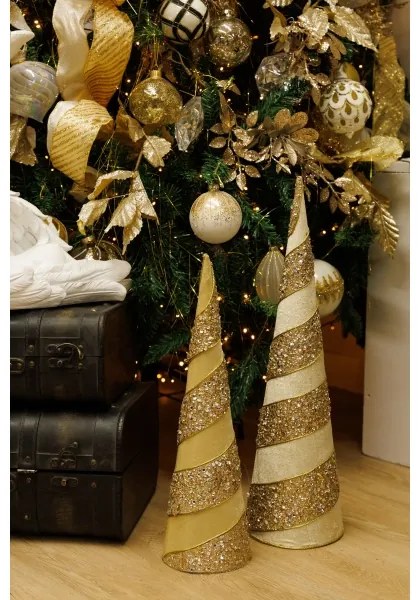 KÉSZLET 2x Karácsonyi dekoráció 40/50 cm fa