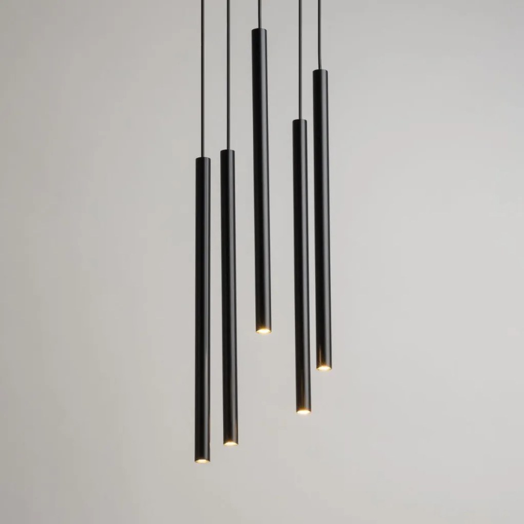 SIGMA LIGHTING 33625 SOPEL Többágú Függesztett Lámpa Fekete G9 IP20