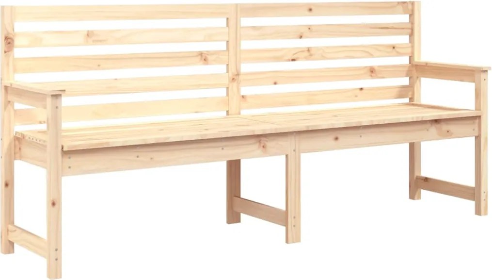 vidaXL tömör fenyőfa kerti pad 203,5x48x91,5 cm