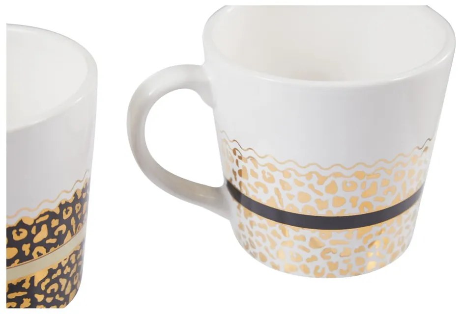 Fehér-aranyszínű agyagkerámia bögre szett 2 db-os 300 ml London – Premier Housewares