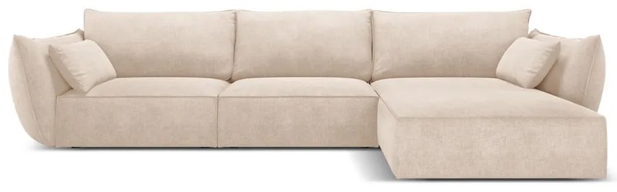 Bézs sarokkanapé (jobb oldali) Vanda – Mazzini Sofas