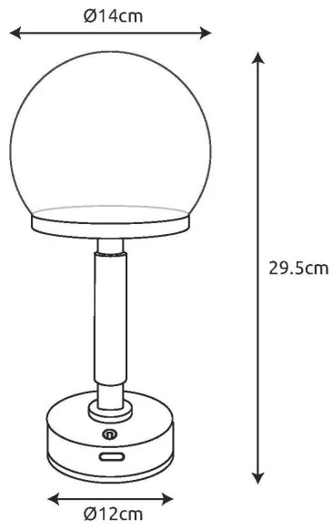 Globo 21034B - LED Újratölthető érintős asztali lámpa HAKU LED/2,5W/5V 2800K zöld