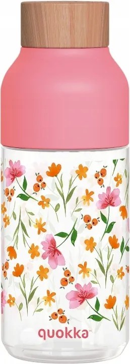 Quokka Ice Vízpalack ecozen 570 ml (Pink Flowers)