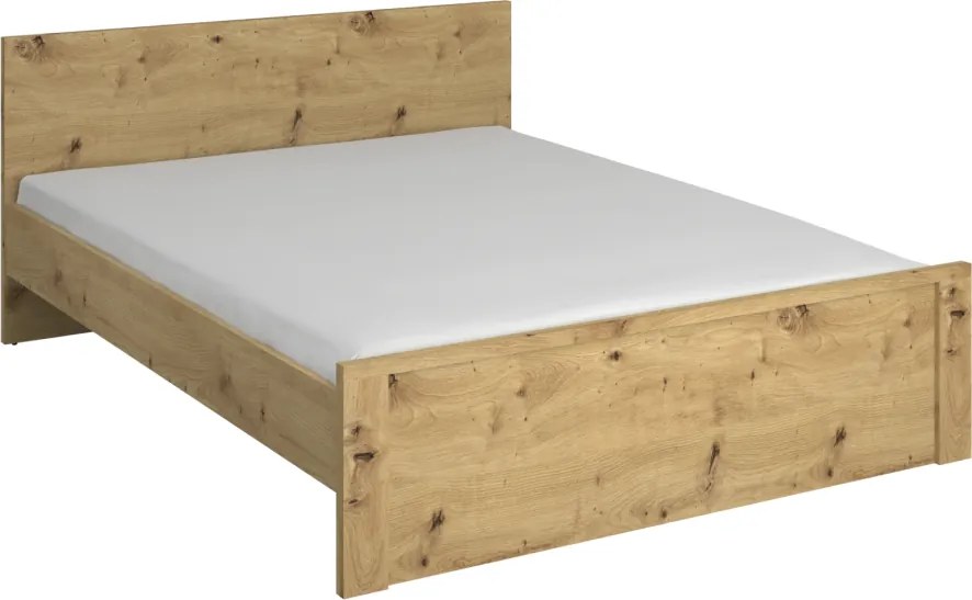Ágy, 160x200, artisan tölgy, AIRON
