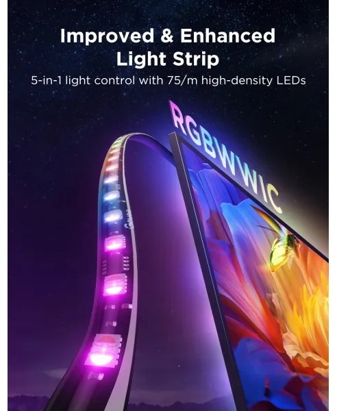 Govee - TV Backlight 3 Pro 55-65" Okos RGBIC LED TV háttérvilágítás Wi-Fi