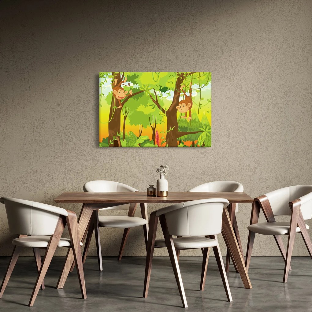 Kép - majmok (90x60 cm)