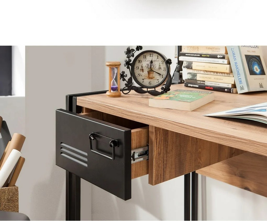 Cosmo Atlantic Pine and Black íróasztal