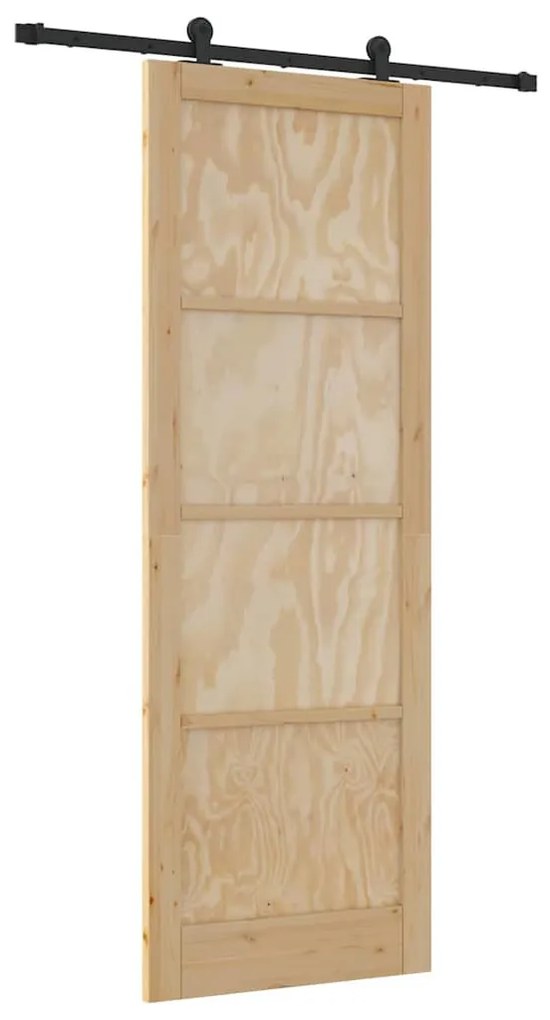 Csúszóajtó ORKDAL Természetes és fekete 83 x 232 cm