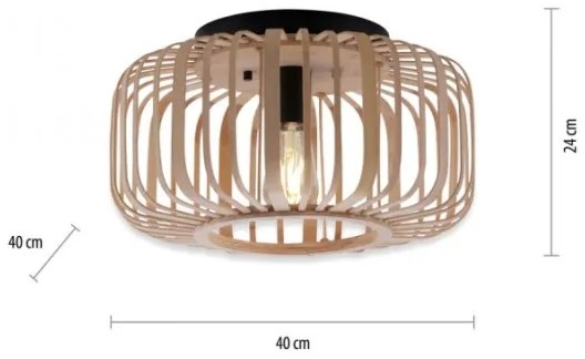 Leuchten Direkt 11412-79 - RACOON mennyezeti lámpa 1xE27/40W/230V, Ø 40 cm