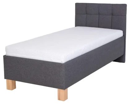 MARIA ONE kárpitozott ágy tárolóval, matrac nélkül, 90x200 cm, szürke