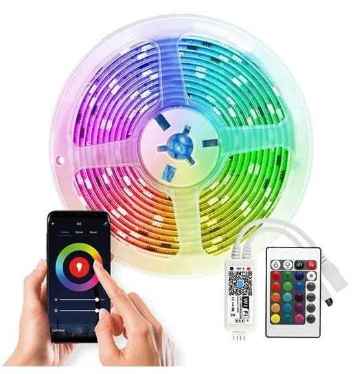 Solight WM57 - LED RGB Dimmelhető szalag LED/20W/230V 5m IP65 Tuya + távirányító