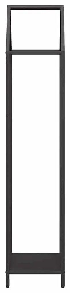 fekete hidegen hengerelt acél tűzifatároló 40x25x120 cm