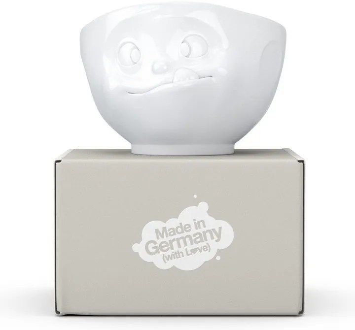 Fehér 'huncut' porcelántálka - 58products