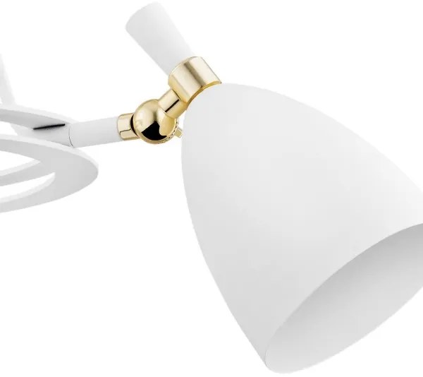 Argon 6148 - Csillár rúdon CHARLOTTE 3xE27/15W/230V fehér/arany