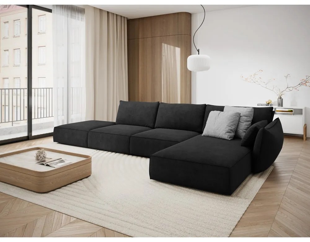 Sötétszürke sarokkanapé (jobb oldali) Vanda – Mazzini Sofas