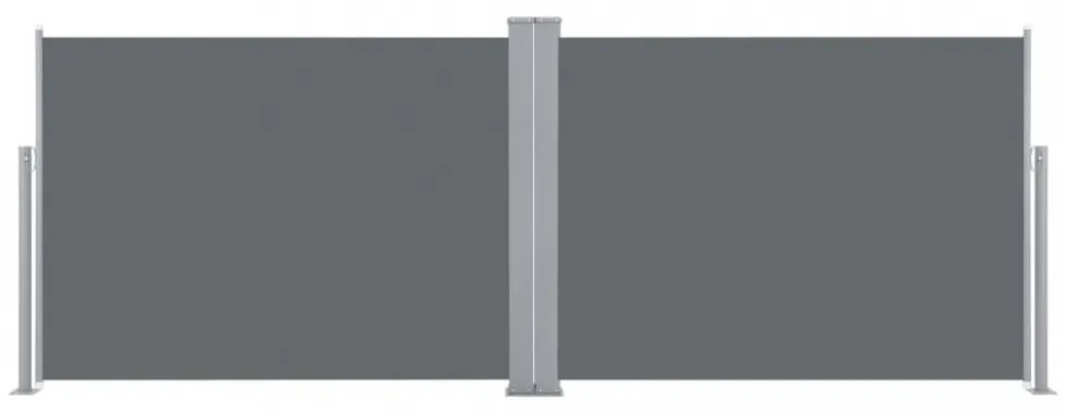 antracitszürke behúzható oldalsó napellenző 120 x 1000 cm