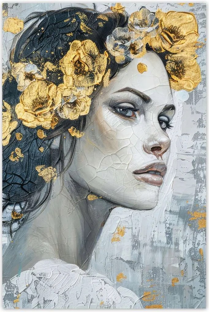 Fotótapéták 122x184 Lány arany koszorúval