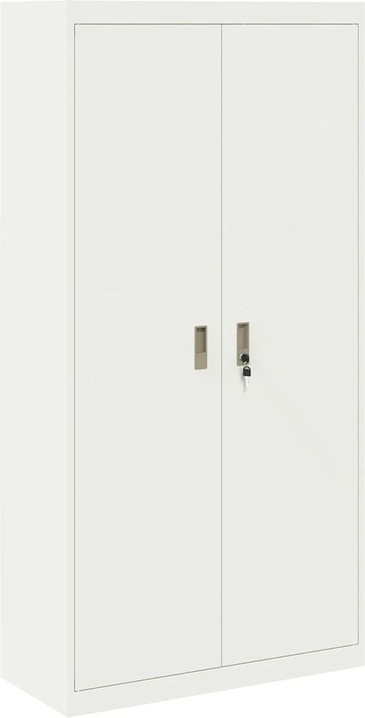vidaXL Tárolószekrény Fehér 90 x 40 x 180 cm Acél