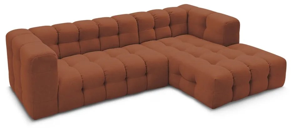 Téglavörös sarokkanapé (jobb oldali) Cloud – Bobochic Paris