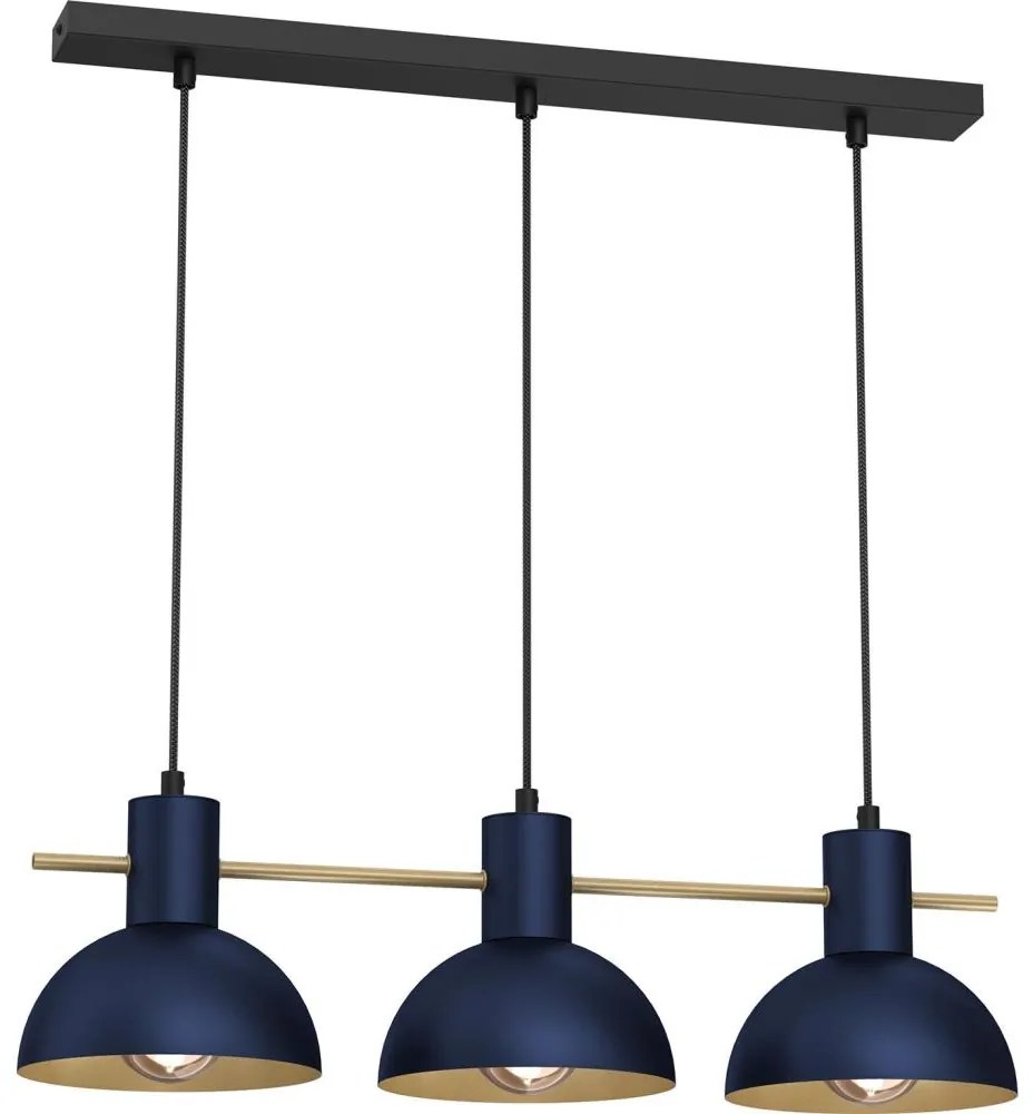 Csillár zsinóron ESTATE MINI 3xE27/15W/230V kék