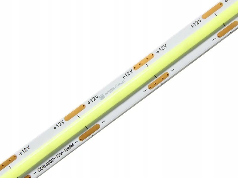 Cob Led Szalag 12V DC 10W méter 2400 Smd IP20 10mm Szín Zöld Opticon