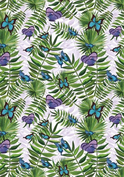 Természet Fern and Butterfly A/4 gumis mappa