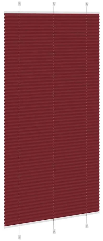 pliszírozott redőny Bordeaux piros 105x200 cm szövetszélesség