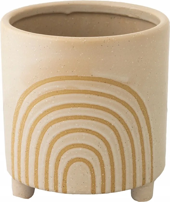 Rainbow virágtartó fedél kerámia bézs átm. 13cm