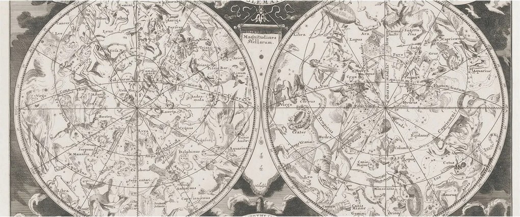 Flizelin tapéta Divatos 3D fali ragasztóval Csillag térkép 250x104 ragasztó