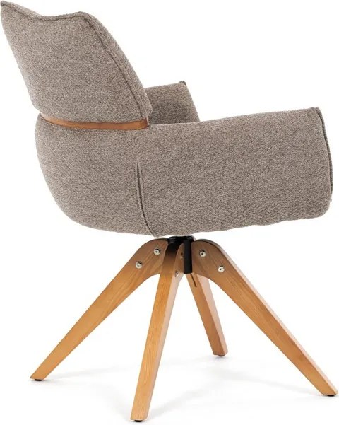 Elegáns étkező/Tárgyalófotel Barna szövet kárpittal. Visszafordító mechanizmus DCH-D1348 LAN2