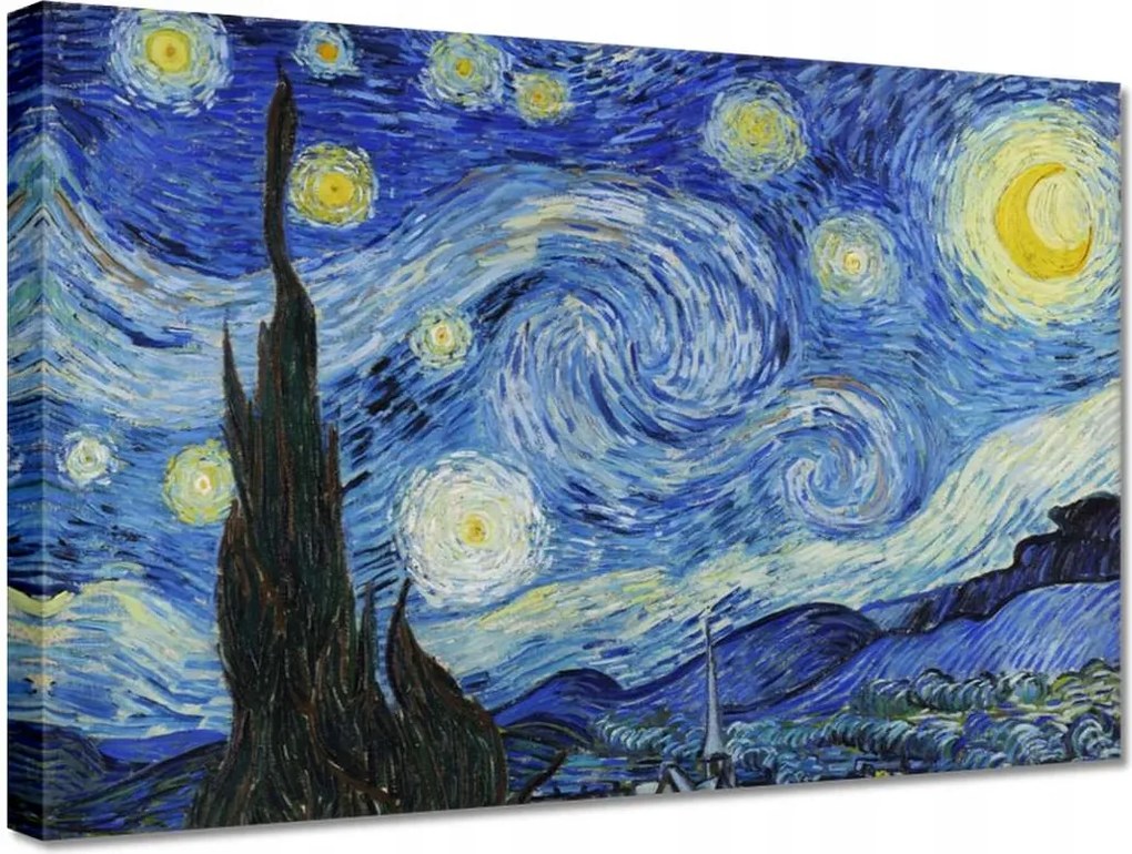 Vászonkép 30x20 Van Gogh Csillagos éj
