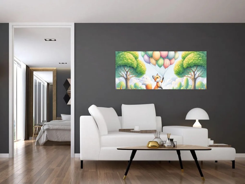 Kép – Boldog róka (120x50 cm)