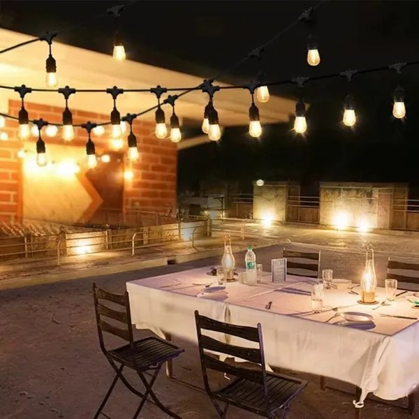 LED kültéri dekorációs lánc 10xE27/1W/230V 10 m IP65 fekete