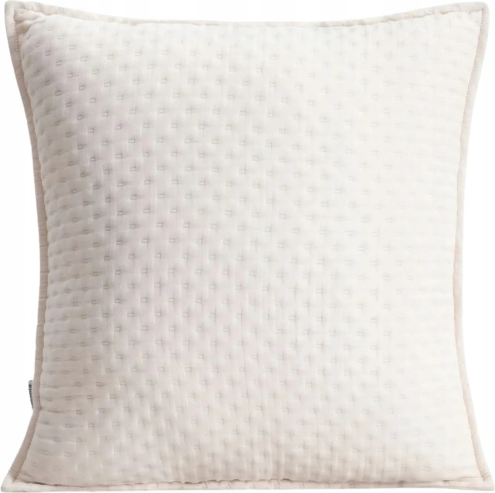 Anisha ekrü párnahuzat dekoratív foltvarrással 45x45cm Homla