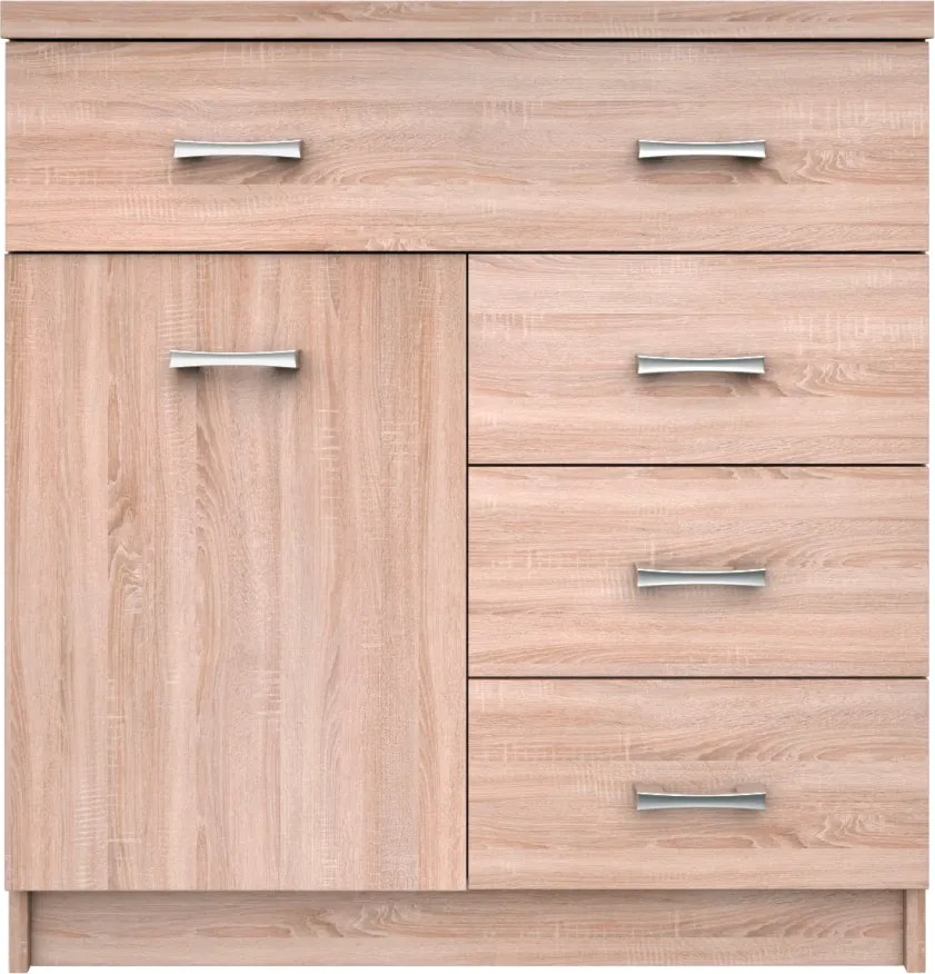 Komód 1D4S, sonoma tölgy, TOPTY TYP 20