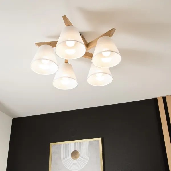 Fali lámpa ANTONIO 5xE14/40W/230V tölgy