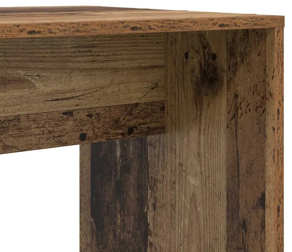 Asztal polcokkal tárolóval Régi fa 138.5 x 55 x 143 cm Faanyag