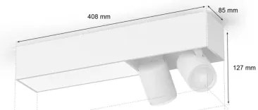 Philips-LED RGBW Dimmelhető spotlámpa Hue CENTRIS 2xGU10/4,2W+ LED/11W