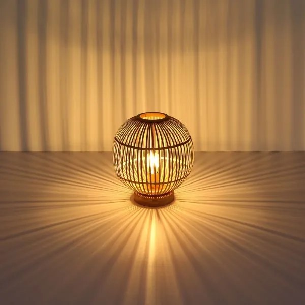 Globo 15368T - Asztali lámpa HILDEGARD 1xE27/60W230V bambusz